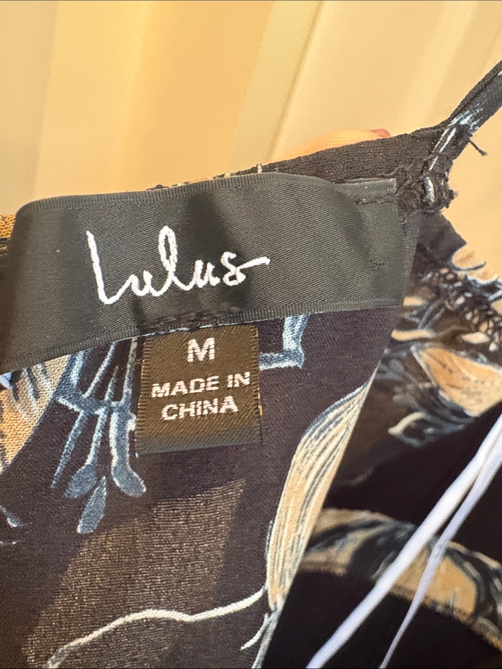 Lulu's Black Maxi Dress with Gold Floral Print - Picture 8 of 8